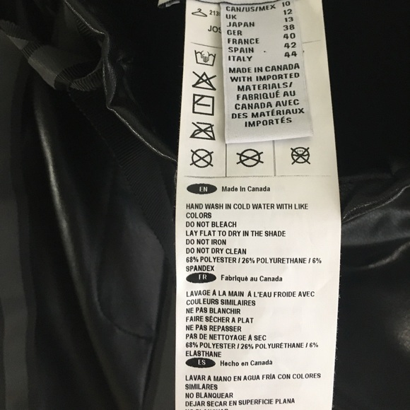 Joseph Ribkoff Faux Leather Culottes - Picture 9 of 9